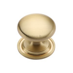 M Marcus Heritage Brass Round Design Victorian Cupboard Knob 25mm 